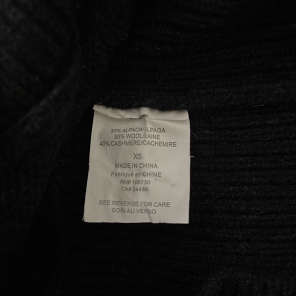 VINCE S/L Cashmere Crossover Long Vest in Black - Picture 6 of 10